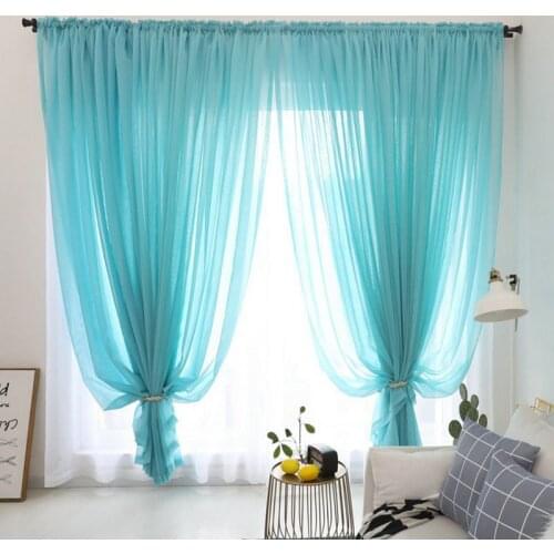 Colorful Sheer Curtains Print Voile Window Living Room Bedroom Fashion Window Balcony Tulle All-Match Curtain Tulle Sheer Fabric