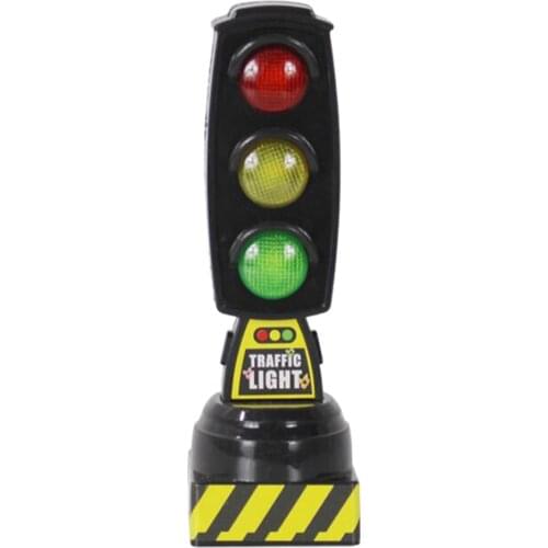 Simulated Two-Sided Traffic Lights Road Sign Lamp Crosswalk Signals with Base Early Learning Toys for Boys & Girls