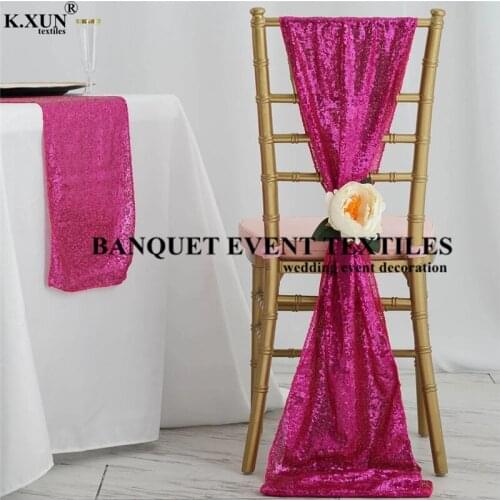 Nice Looking 25 50 100pcs Sequin Chair Cap Hood Chiavari Chair Cover For Banquet Our Door Wedding Event Decoration