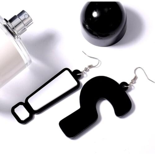 3D Fashion Women Earrings Question Mark Exclamation Drop Pendant Earring Gifts