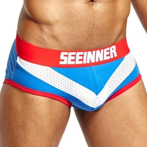 Fashion Underwear Boxers Shorts Men Breathable Mesh Mens Boxers Male Underpants Sexy Panties Cotton Mens Trunks