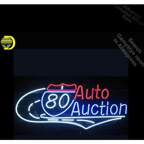 NEON SIGN For Auto Auction NEON Bulbs Lamp GLASS Personalized Custom Neon Sign budweiser neon sign Neon Window Lights Lamp Logo