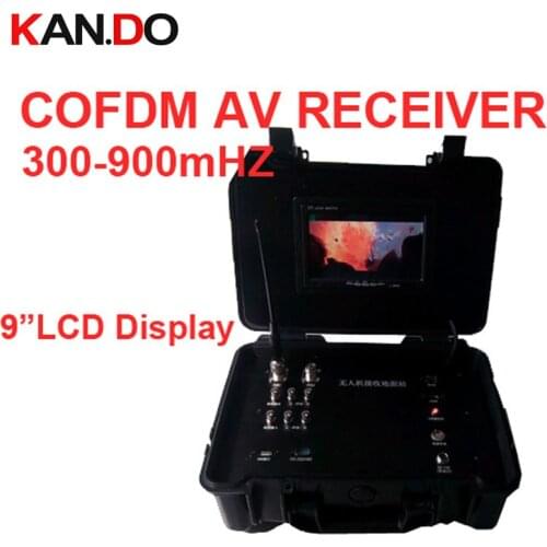 Drone transmission COFDM av transceiver portable suitcase video receiver Image transmission receiver 300-900mhz millitary TX