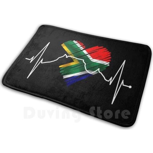 Cape Town Skyline Heartbeat South Africa Flag Table Mountain City Of Cape Town Gifts For South African Lovers Funny Print