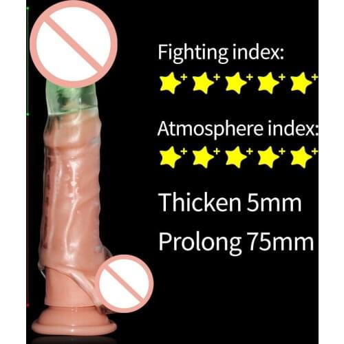 Sex Toys Linen Nozzle Reusable Condoms Shiny Penis Sleeve/Rings For Men Cock Ring Chastity Belt/Cage Cockring