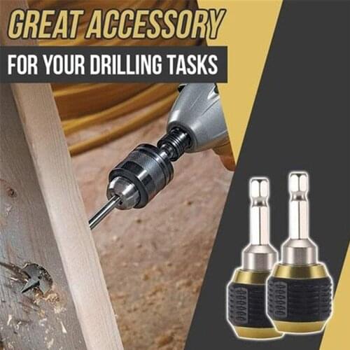 Durable Stable Quick Connect Drill Chuck Tool Wide Compatibility Hand Tool WWO66