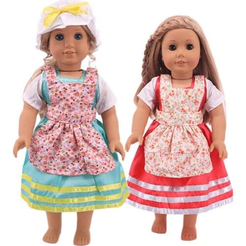 New Pattern Chef Professional Dress Suit Fit 18Inch American 43cm Baby Doll Clothes Accessories,Girls Toys,Generation