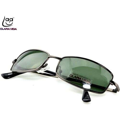=CLARA VIDA= Custom Made Nearsighted Minus Prescription Shield Frame Rectangular Polarised Men Women Sunglasses -1 To -6