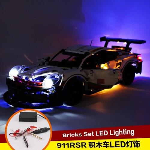 Led light for 42096 Series White Super Racing Car Set Building Blocks (Only LED Light, No Block Kit)