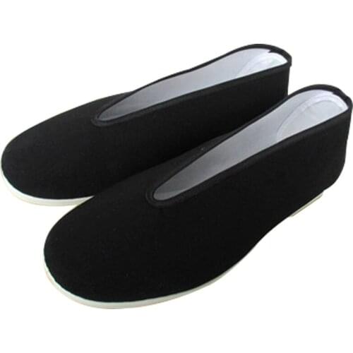 Unisex Chinese Shoes for Martial Art Kung Fu Tai Chi Cotton-made Shoe Bruce Lee Men Shoes Black Eu38-47