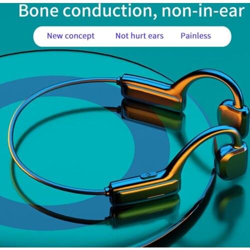 Waterproof Bluetooth Wireless Non-in-Ear Bone Conduction Headset with Microphone For Huawei Xiaomi Redmi Samsung Phone Headphone