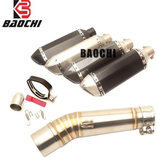 For Motorcycle Exhaust System NC700 NC750 NC750X NC700X NC700S Moto Escape Muffler DB Killer Connect Pipe Middle Tube