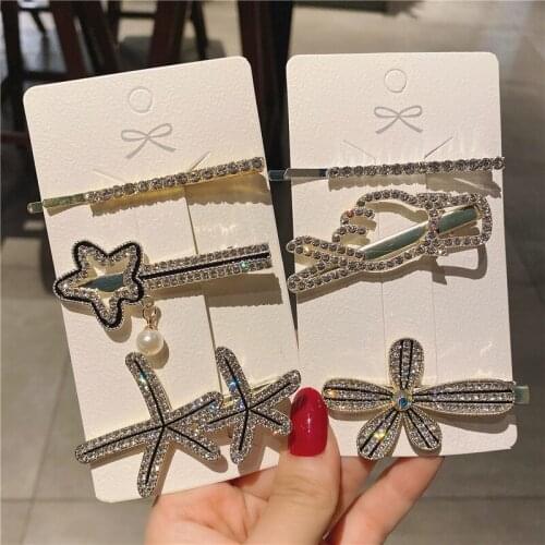 Crystal Pearl Big Bow Hair Clips For Women High-end Flower Hair Accessories Rhinestone Hairpins Bows Flower Hairgirps Barrette