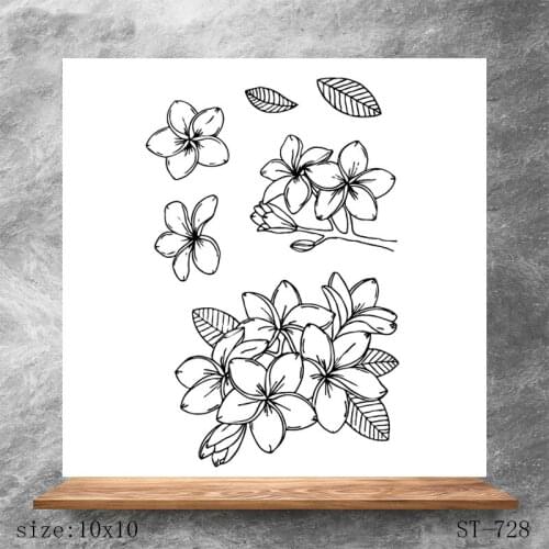 ZhuoAng Withered flower Transparent Clear Stamps DIY Scrapbooking Album Card Making DIY Decoration Making Embossing Stencil