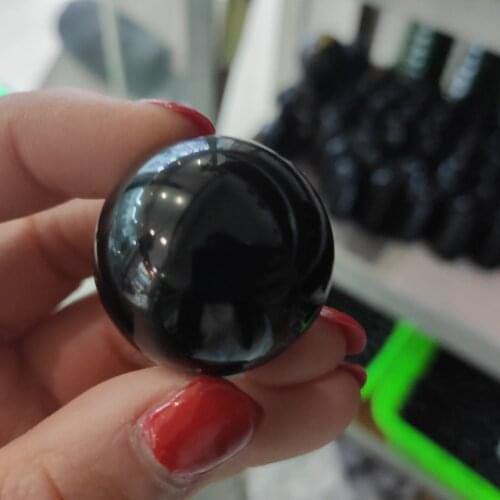 2pcs 3cm Natural Black Obsidian Crystal Sphere Ball Orb Gem Stone Healing Top Quality