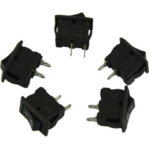 10Pcs Auto Car Truck Boat Round Rocker DC 12V 16A 2-Pin ON/OFF Toggle SPST Switches Rocker Switch 10*15mm