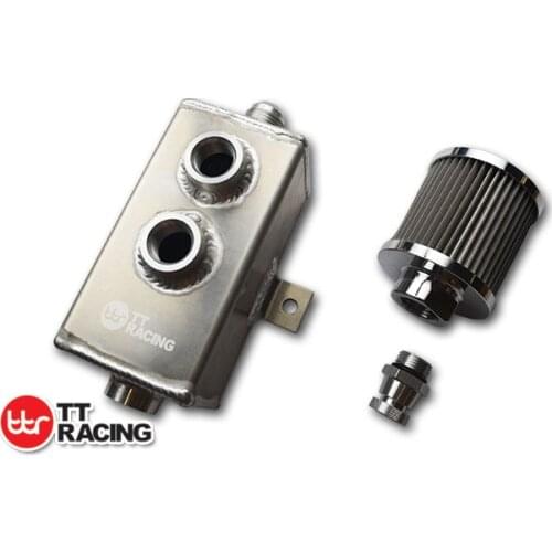 1L_OT- Baffled Aluminum Breather Tank / Oil Catch Can Tube -10 AN