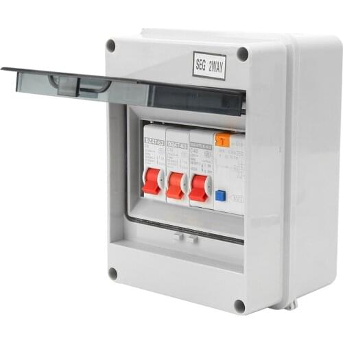 2 Way Garage Caravan Consumer Unit 40A 30mA RCD 2MCB 6A+16A Circuit Breakers Electrical Equipment Supplies