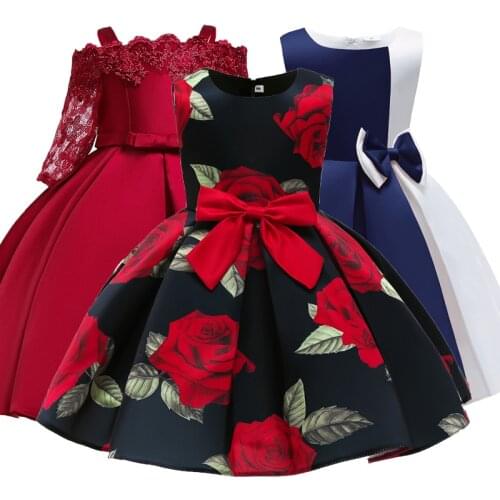 2021 Formal Dresses Kids Dresses For Girls Elegant Princess Dress Children Dress Costume Wedding Dress Vestidos For 4-10 Age