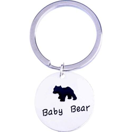 36PC Family Mom Love Keychains Keyrings Mother Children Baby Bear Key Chains Baby Kids Children Christmas Gift Key Rings Jewelry