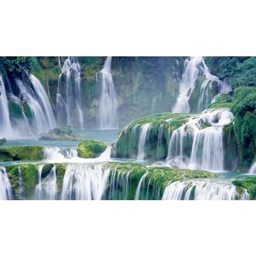 5D Diamond Painting landscape waterfall DIY Full Round Diamond Embroidery Mosaic Picture Rhinestone Home Decor gift