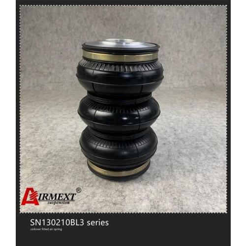 AIRMEXT® / SN130210BL3-BCR/ Fit BC coilover BR type Thread M53*2 /Triple bellows Air suspension rubber airspring/airbag shock a