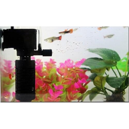 3-in-1 Mini Aquarium Fish Tank Internal Purifier Filter Oxygen Water Pump