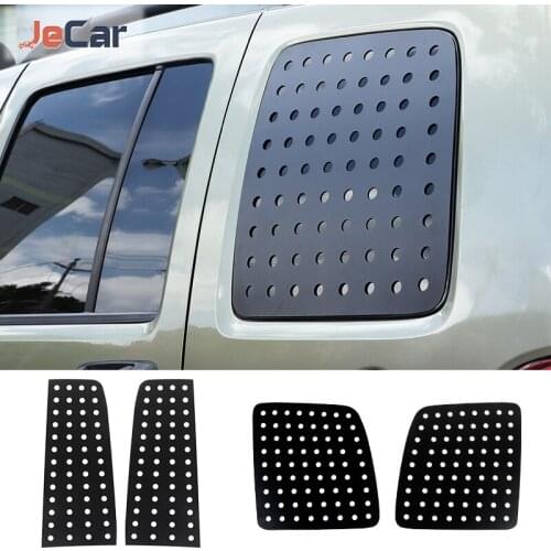 Car Stickers Aluminum Alloy Rear Window Glass Plate Trim Cover Fit For Jeep Liberty 1999-2007 Auto Exterior Accessories