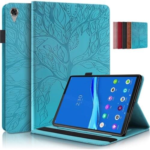 Case for Lenovo Tab M10 HD Gen 2 Tablet 3D Tree Embossed Soft Silicone Smart Cover Funda for Lenovo Tab M10 TB-X306F TB-X306X