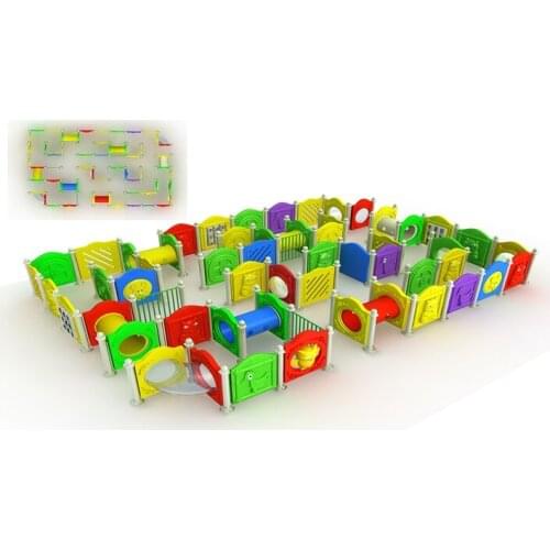 Kindergarten Large animal drill hole playground/PhD Slide new Maze family Paradise outdoor multi-function grid maze YLW-21maze