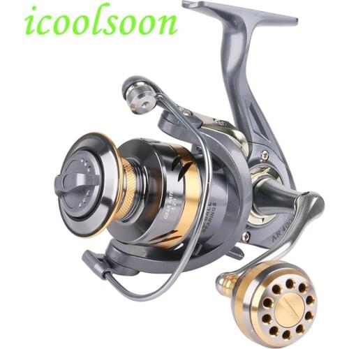 ICOOLSOON AR metal grip metal wire cup microchip sea spinning fishing reel wheel wholesale saltwater knob baitcasting