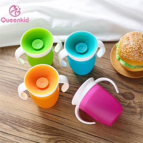 1pc 360 Baby Water Cup Rotatable Magic Cup Anti-choke Cup Baby Learning Drinking Cup Leak-proof Childrens Water Cup Bottle 240M