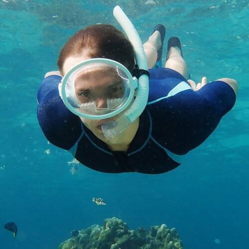 Snorkelling Mask Anti Leak Full Face Snorkel Set 180 Panoramic View Professional Classic Round Diving Equipment