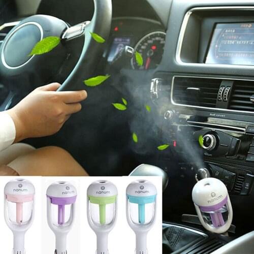 Mini Car Aroma Essential Oil Diffuser 12V Humidifier Aromatherapy Portable Air Cool Mist Purifier In