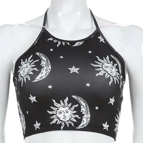 Trendy Women clothes Summer Casual Slim backless Tank Tops round neck Geometry Sleeveless Vest one pieces