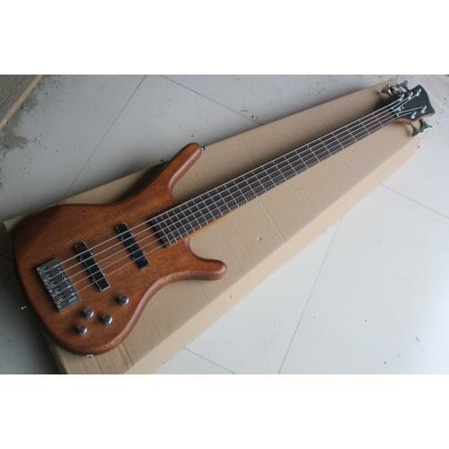 2019 New + Factory + War-Rick 5 strings bass guitar Hott selling bass with 9V active pickups All Chrome hardware from Korea