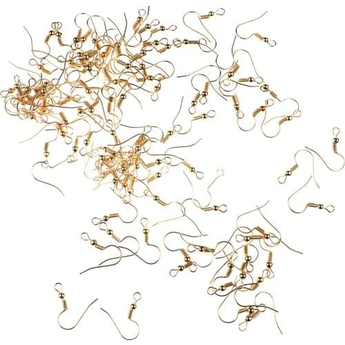 100pcs Ear Wires Hooks Earrings For DIY Jewelry Findings Components Accessories