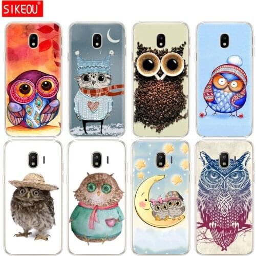 Silicone cover phone case for Samsung Galaxy J3 J5 J7 2017 J330 J530 J730 PRO j2 2018 colorful owls