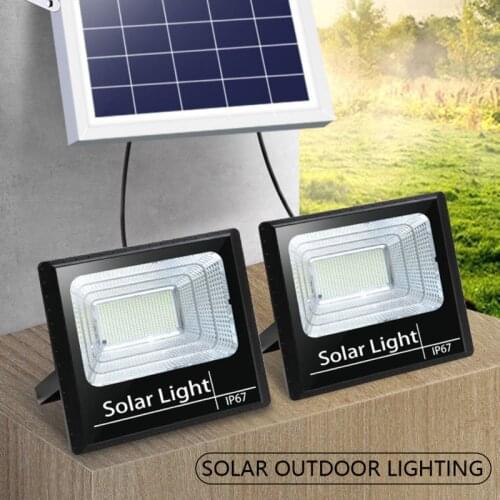 Outdoor Solar Light IP65 Bright White Light Waterproof Automatic 350° Adjustable Garages Passages Yards Lawns Safety Floodlight
