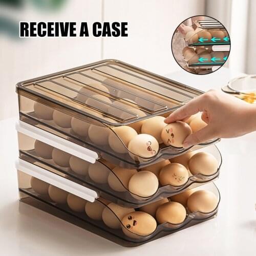 Egg Storage Box Drawer Type Convenience Egg Storage Rack Organizer Display Holder Basket For Kitchen 2020ing