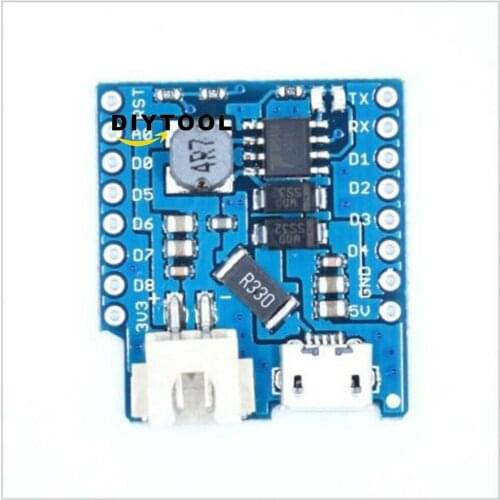 Battery Shield For WeMos D1 mini single lithium battery charging & boost