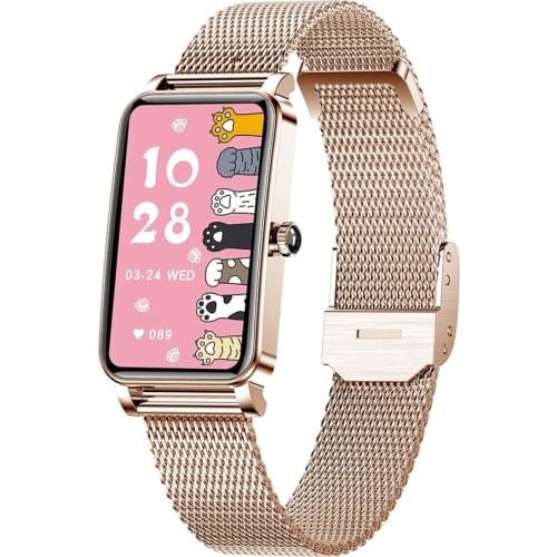 ZX19 Ladies Smart Watch Women Style Exquisite Smartwatch Fitness Bracelet Wristband Customizable Dial For Girlfriend Gift