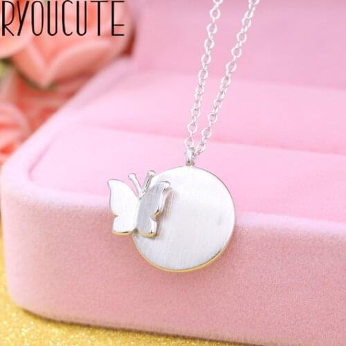 Bohemia Punk Real Silver Color Butterfly Long Necklaces For Women Gift Statement Necklace Wedding Jewelry Kolye Bijoux