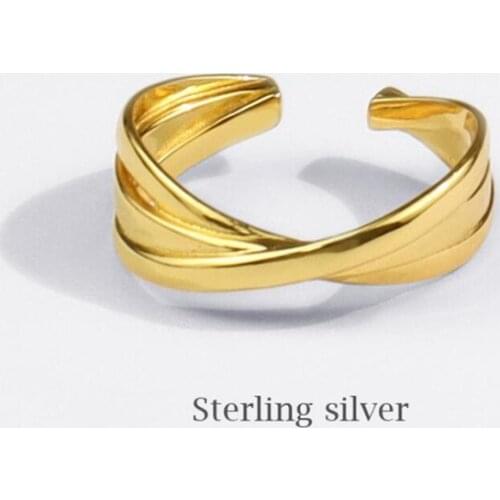 Sole Memory Personality Cross Mini Shiny 925 Sterling Silver Female Resizable Opening Rings SRI757