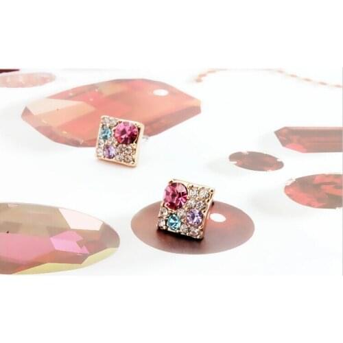 Rose Gold color ethnic jewelry Crystal Wedding Bridal Heart Necklaces Pendants Fashion for women MLY5319