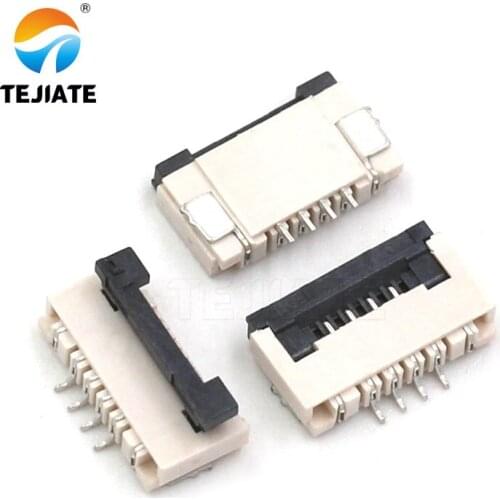 10PCS FFC/FPC Connector Flat Cable Socket 1.0MM Adapter 4/6/8/10P Down Flip Type Plug Kit