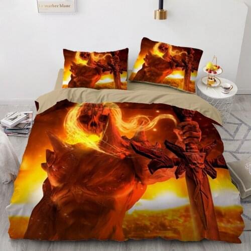 3D Demon Design Bedding Set Comforter Quilt Cover Twin King Queen Double Single Size Home Textile
