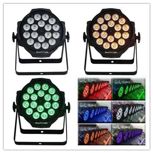 50PCS/Lot DMX Good Quality Stage UPlighting LED Par Can 18x18w RGBWA UV 6in1 Par64