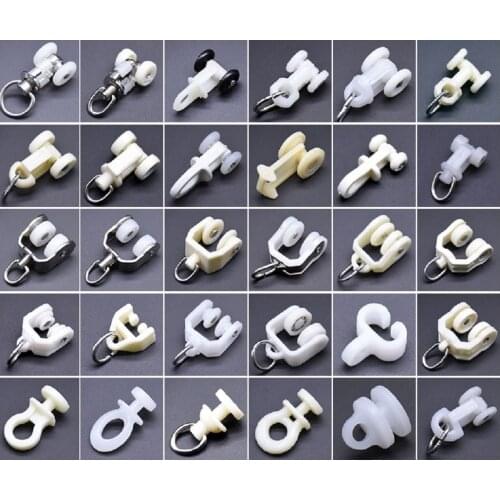 Curtain track accessories accessories roller vintage straight rail curved rail guide hook ring slide rail pulley buckle