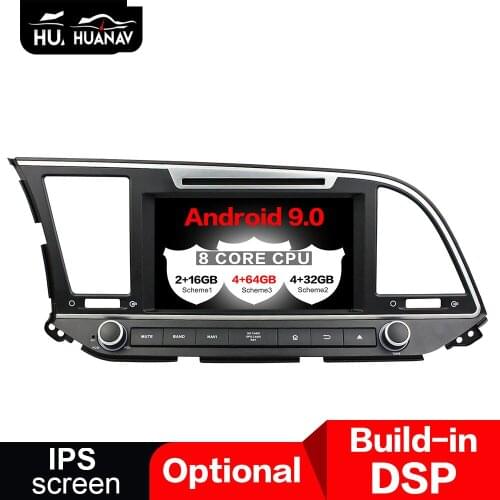 DSP Android 9.0 Car GPS Navigation No DVD Player For Hyundai Elantra 2016 auto radio player multimedia Stereo Head unit tape NAV
